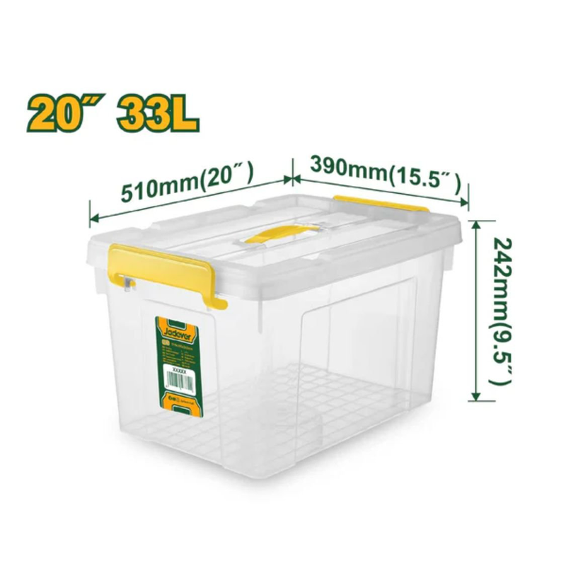 Product image: Jadever διάφανο πλαστικό κουτί αποθήκευσης 33l , , medium-null