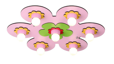 Superlights 'flowers' children's ceiling light 7xe27