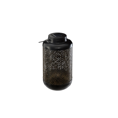 Solar lighting lantern h25.5cm black, , medium