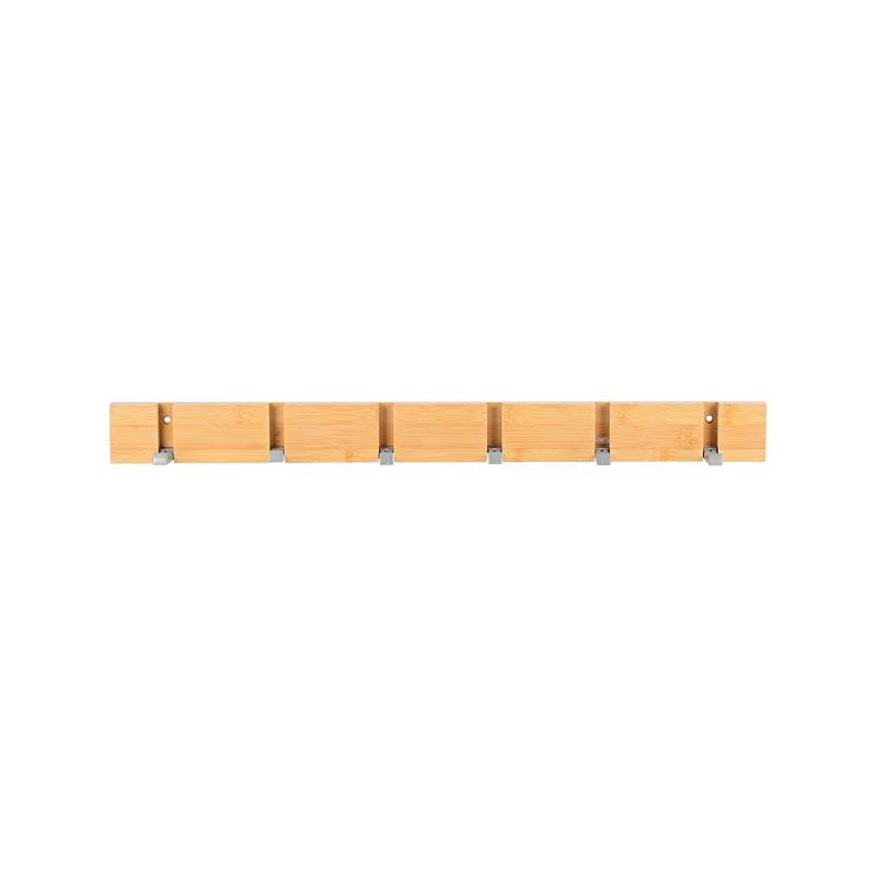 Estia foldable wooden wall hanger 6 hooks - oak, , medium-null