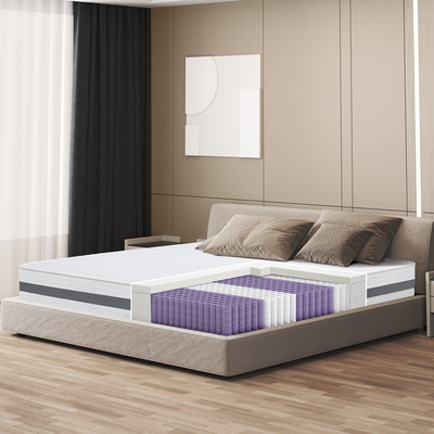 Single mattress 90x200 memory | pocket spring | height 20 cm | made in italy, White, medium