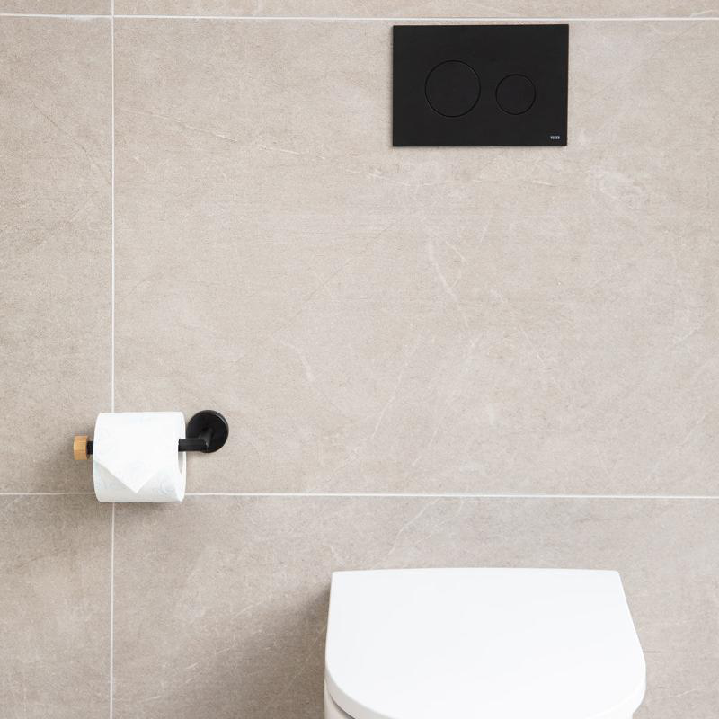 Estia bamboo essentials επιτοιχια μεταλλικη βαση ρολου - black, , medium-null