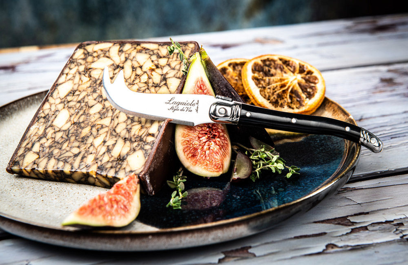 Laguiole premium line cheese knives black set in wooden tray, , medium image number null