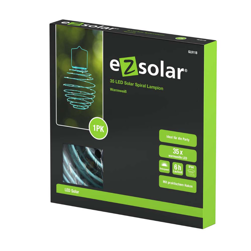 Product image: Ezsolar spiral light 22,5cm 35led blue, , medium-null