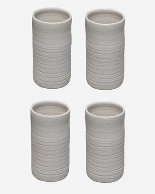 Coimbra tall mug with lines / set of 4, , medium