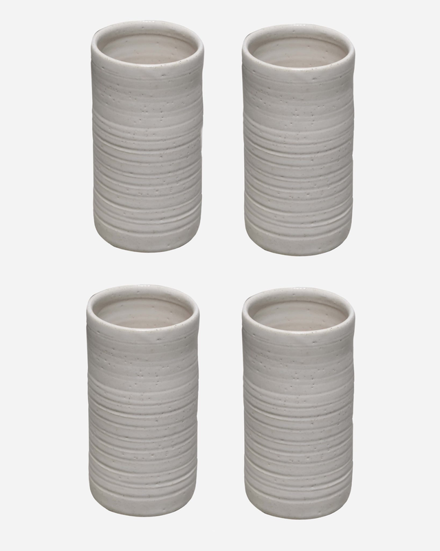 Coimbra tall mug with lines / set of 4, , medium-null
