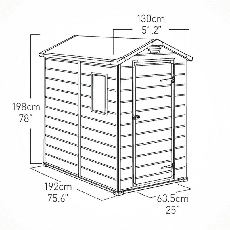 Product image: Keter manor shed 4x6ft grey, , medium-null