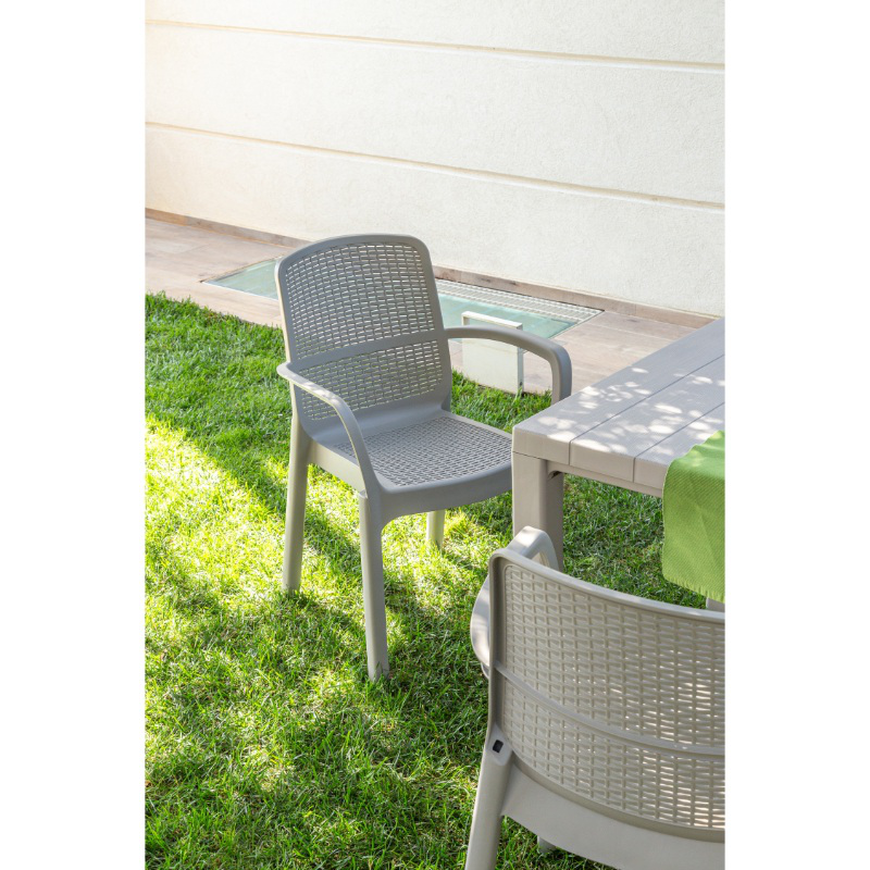 Toomax numana outdoor chair - taupe, , medium-null
