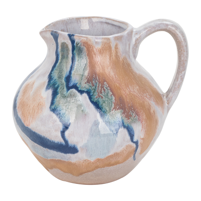 Silver stone vase