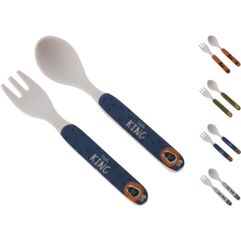Melamine cutlery set 13.5cm - assorted designs, , medium-null