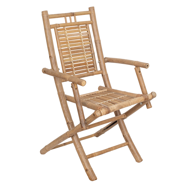 Folding bamboo chair, , medium-null