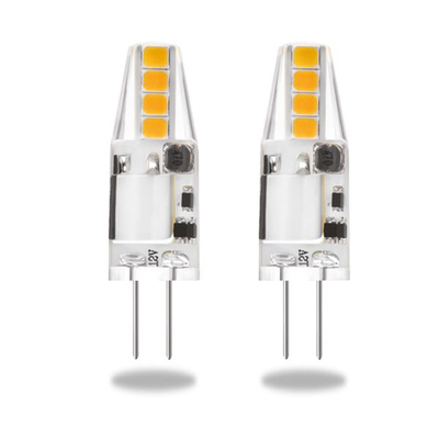 Led κάψουλα g4 2w 2700k 12v 2τμχ, Transparent, medium