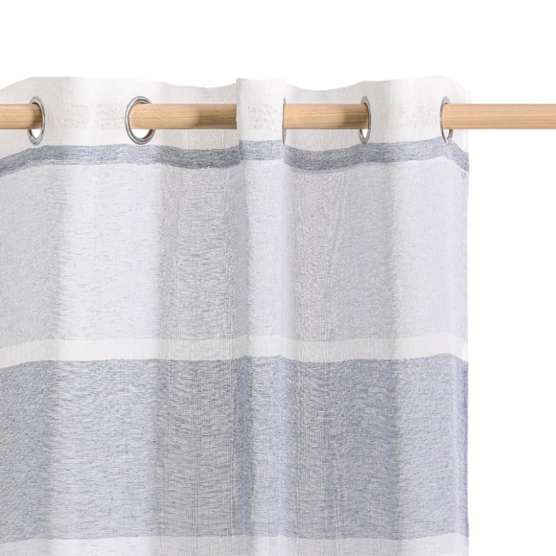 Easy home drum curtain with rings 140x260cm - blue, , medium-null