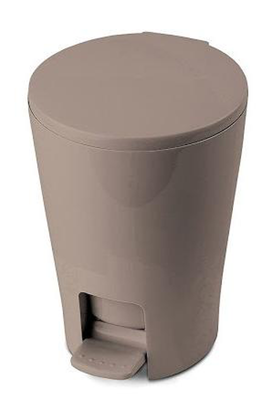 Tatay diabolo bathroom pedal bin 5l - taupe, , medium image number null