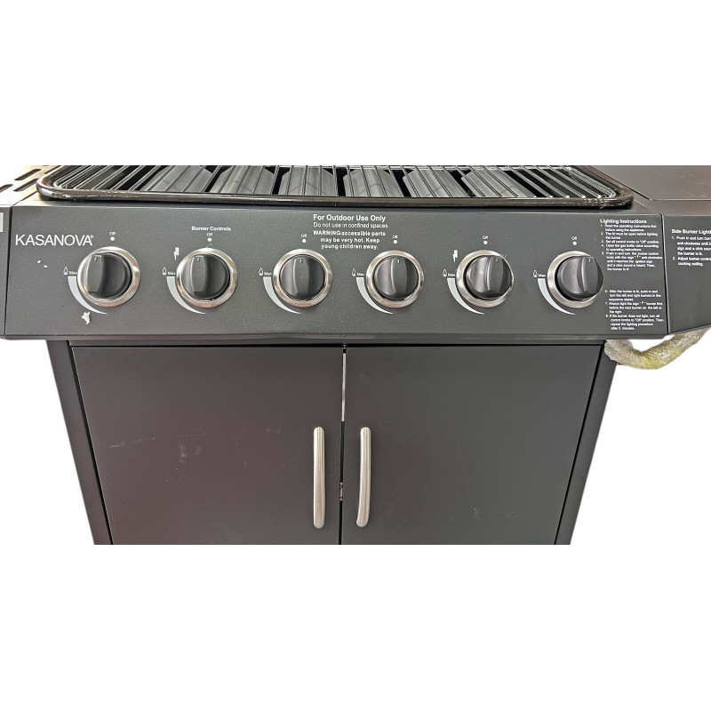 Kasanova gas grill with 6 pcs 15kw and side burner, , medium-null