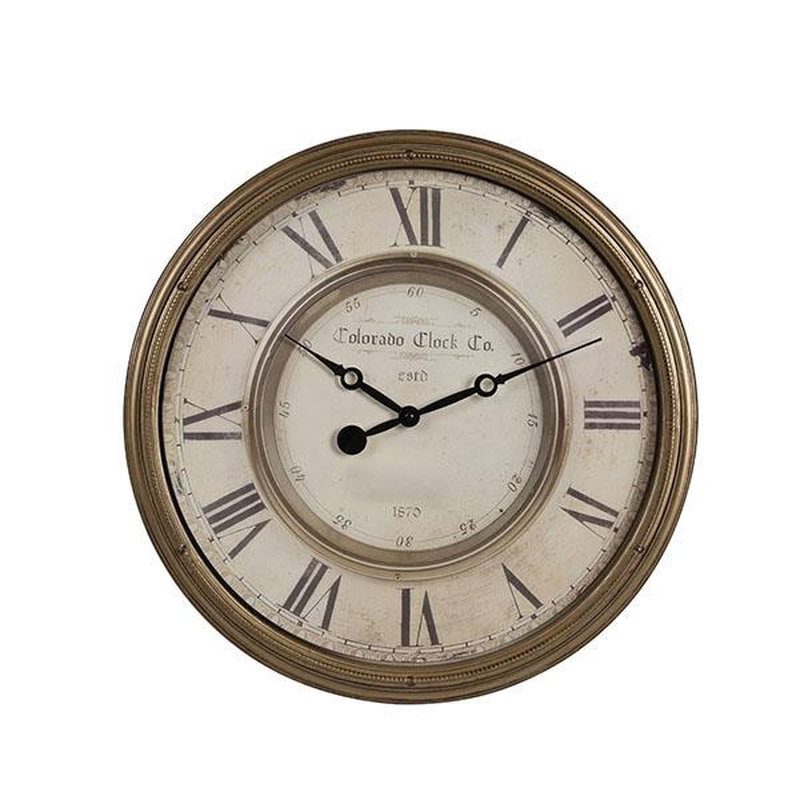 Wall clock antique gold - beige, , medium-null