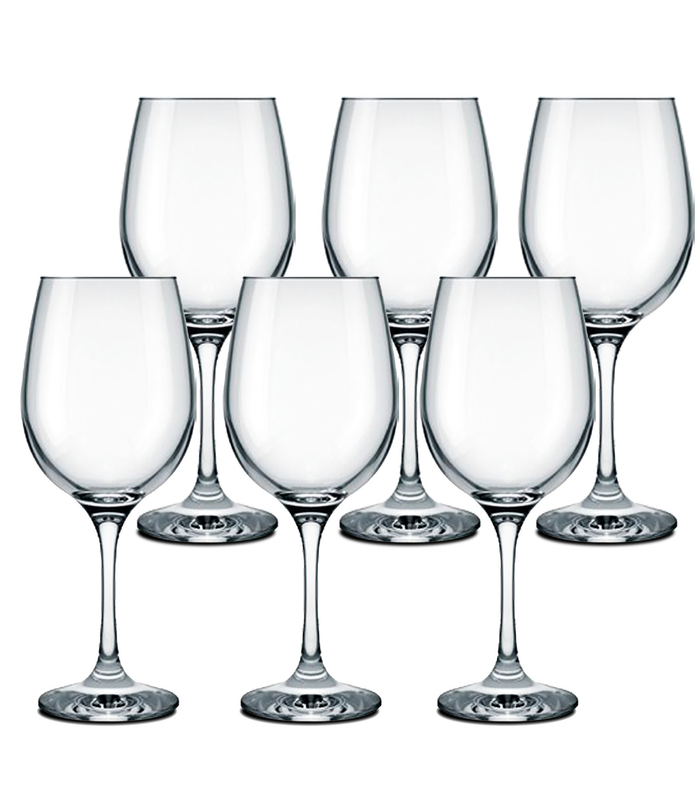 Nadir stem water glass 6pcs set 385ml, , medium-null