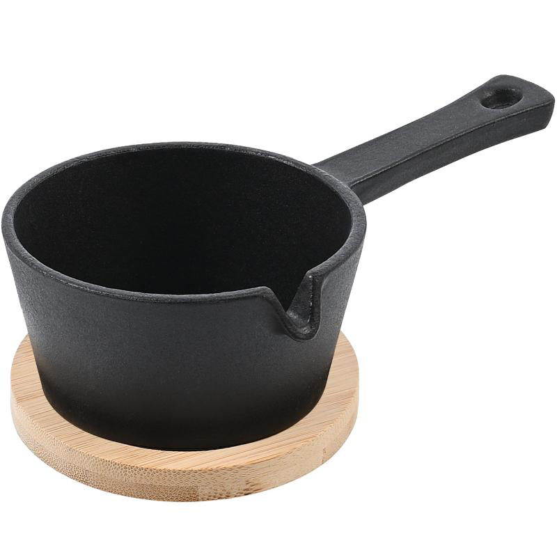 Estia serving cast iron pan wιτη βαμβοο base 9.5cm, , medium-null