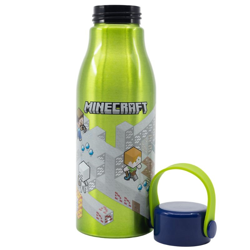 Stor minecraft isometric aluminium bottle with handle 760ml, , medium-null