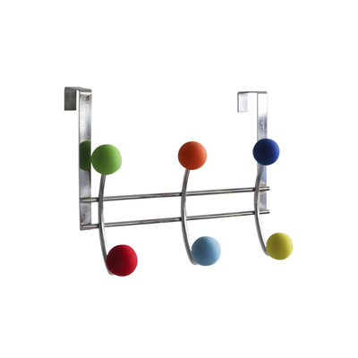 Mousse hanger with 6 metal hooks multicolored
