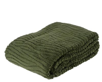 Throw polyester dark green, , medium