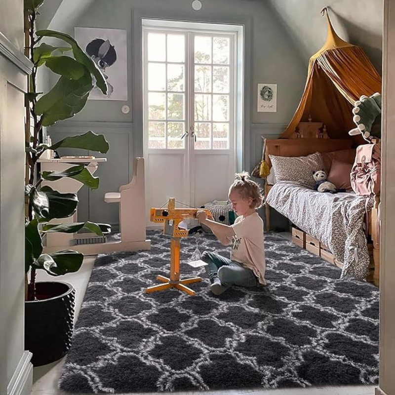 Soft fluffy carpet two tone 80x140cm #sfc91-null