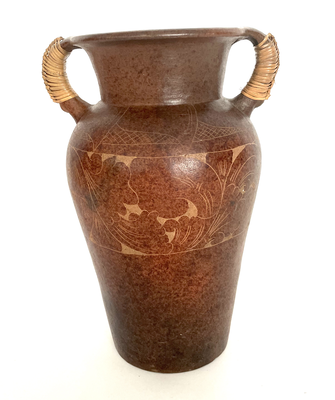 Vase ceramic brown