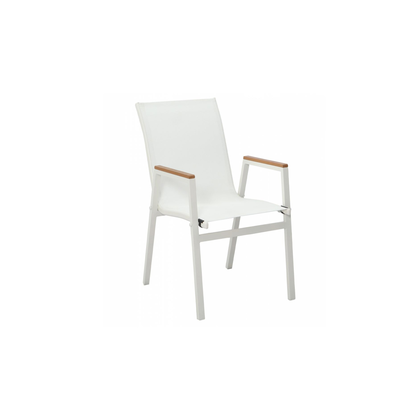 Aluminum chair shyla with white frame