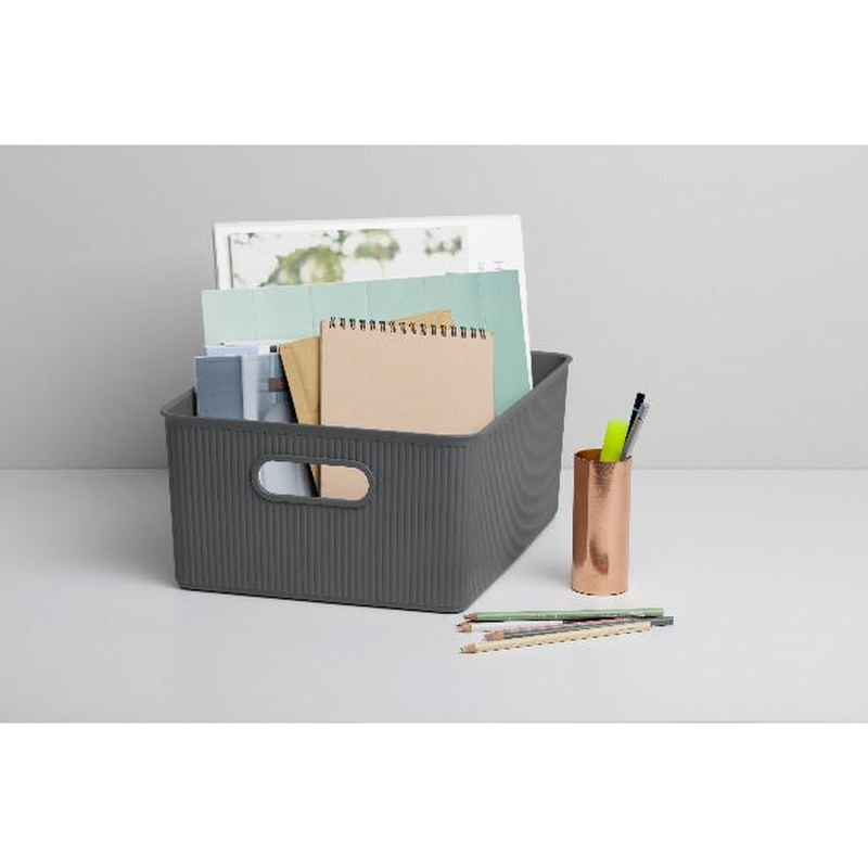 Tatay storage basket 38.5x29.4x16cm 15l grey, , medium-null