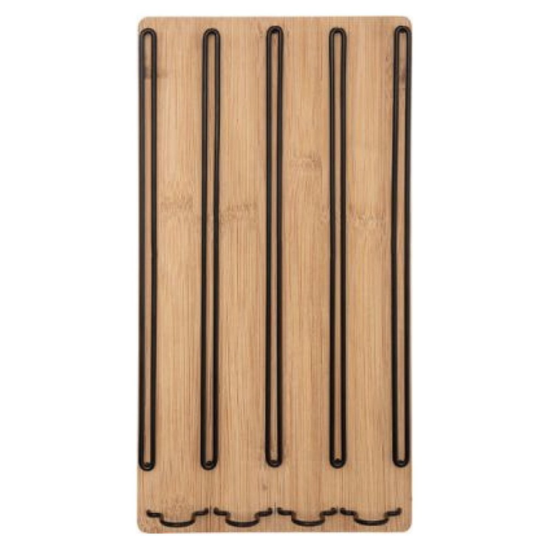 5five ξύλινη βάση για 40 κάψουλες καφέ nespresso σε καφέ χρώμα με μεταλλικό σκελετό, 18x5x35 cm, , medium-null