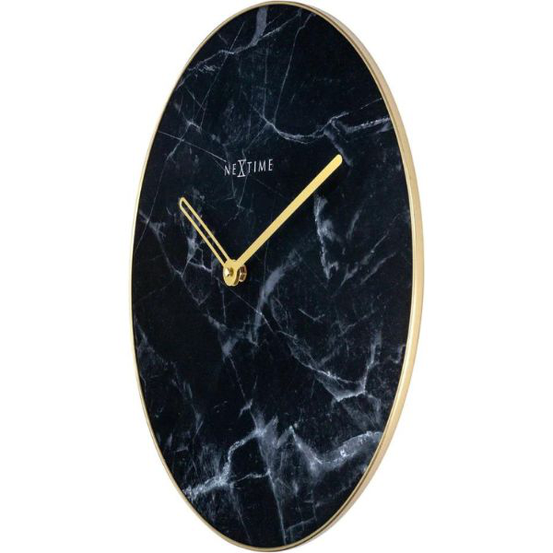 Product image: Nextime wall clock 40 cm - glass/metal , 'marble', , medium-null