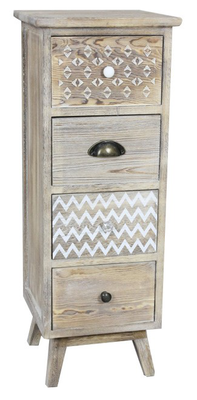 Wooden 4 drawer cabinet 30x30x81.5cm, , medium