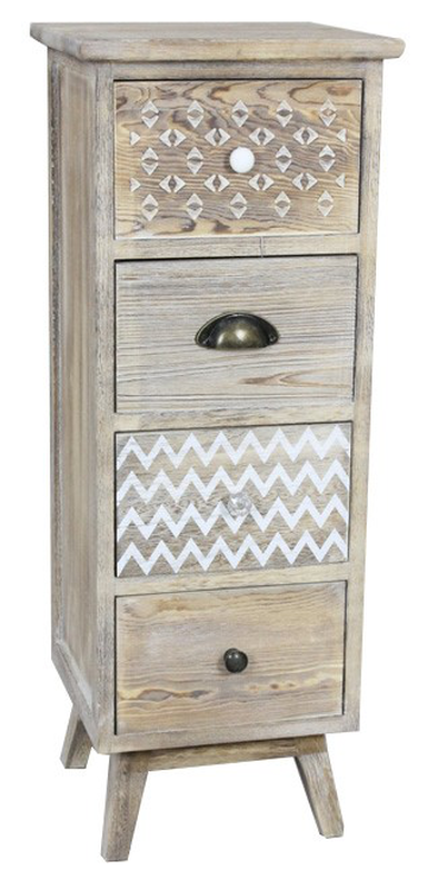 Wooden 4 drawer cabinet 30x30x81.5cm, , medium-null
