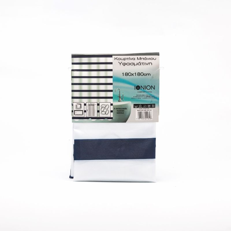 Product image: Shower curtain 180x180cm - blue lines, , medium-null