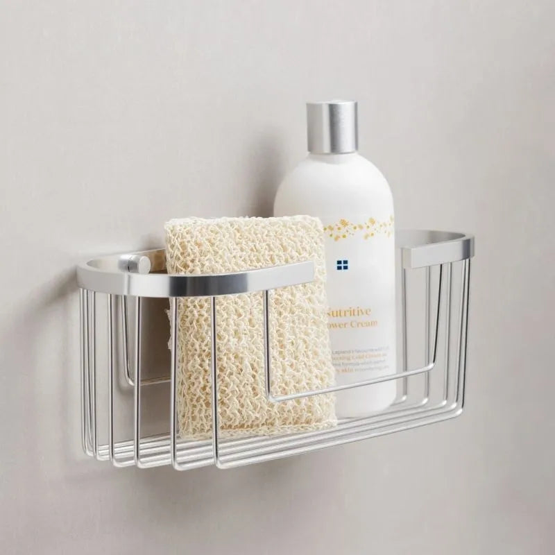 Oval storage basket aluminium-null