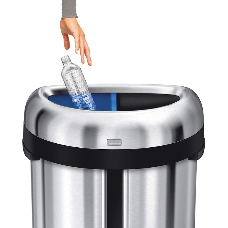 Semi-round open can 66l dual compartment (33l+33l), , medium image number null