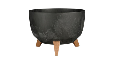 Doppio bowl on stand black concrete fsc mix, , medium