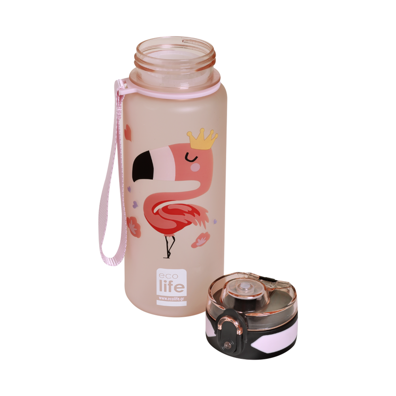 Ecolife tritan bottle flamingo - 500ml, , medium-null