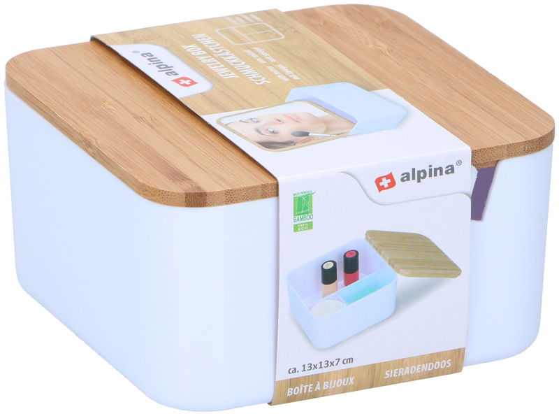 Alpina jewelry box with mirror 13x13x7cm, , medium-null