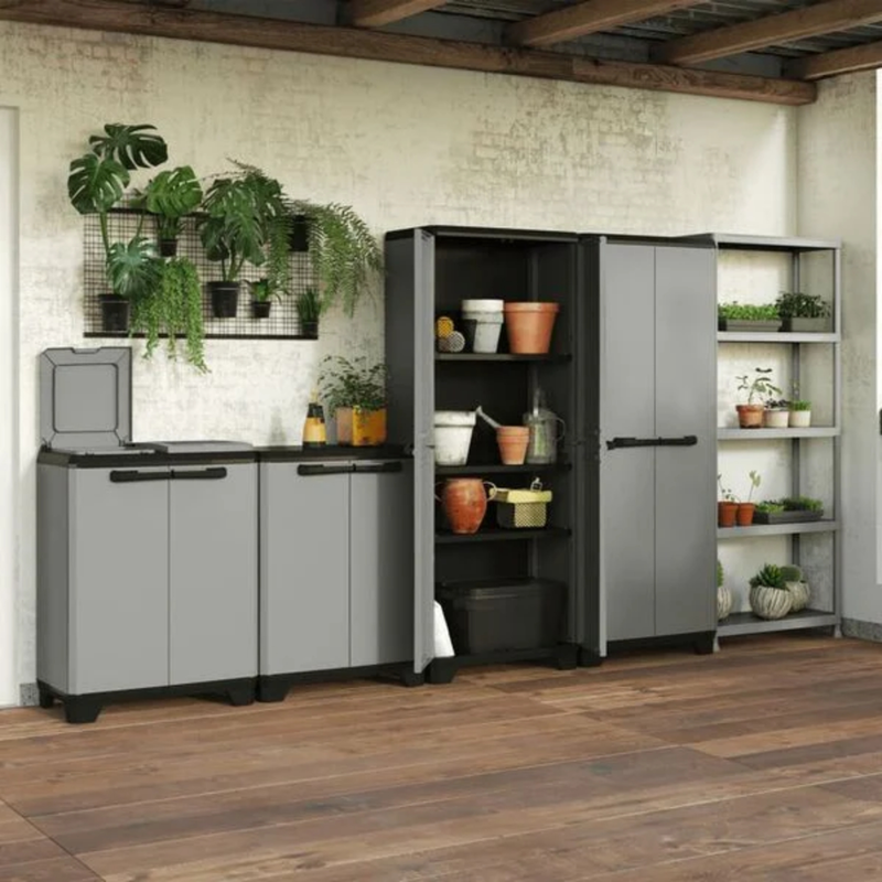 Keter planet low cabinet - black/grey, , medium-null