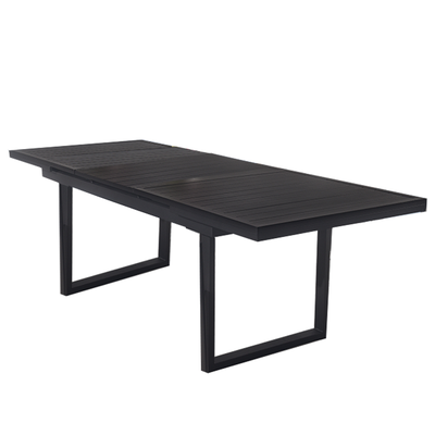 L.h garden aluminum table extended black 180-240x90x75cm, , medium