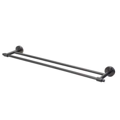 Bisk scala bathroom double towel bar s/s gray 60x5.1cm, , medium