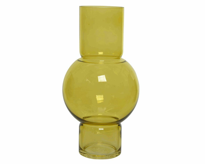 Vase glass totem yellow, , medium