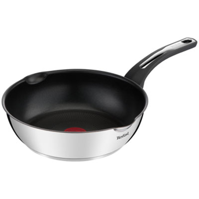 Tefal new emotion τηγανι γουοκ 28cm, Inox, medium