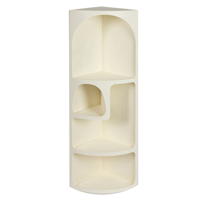 Wooden corner shelf in white