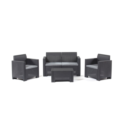 Bica garden furniture rattan nebraska 2 anthracite, Anthracite, medium