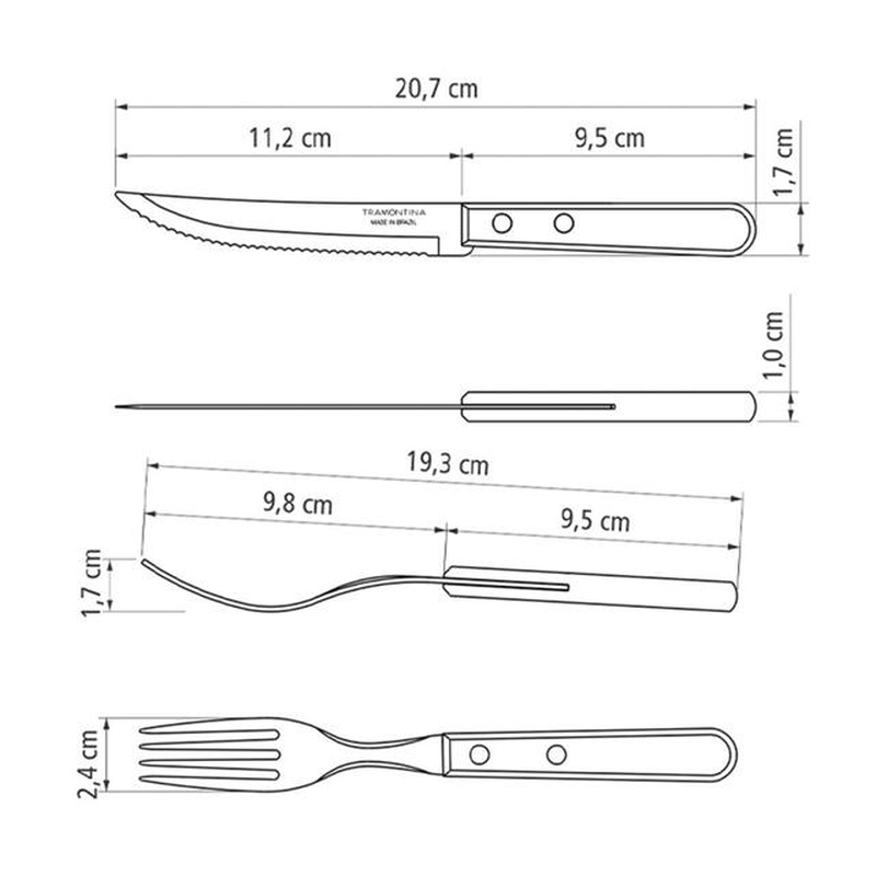 Tramontina churrasco cutlery 12pcs, , medium-null