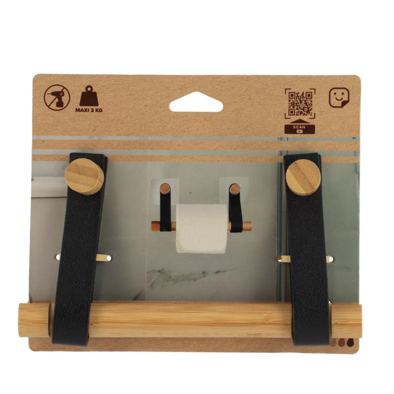 Product image: Tendance bamboo toilet paper holder - black, , medium-null