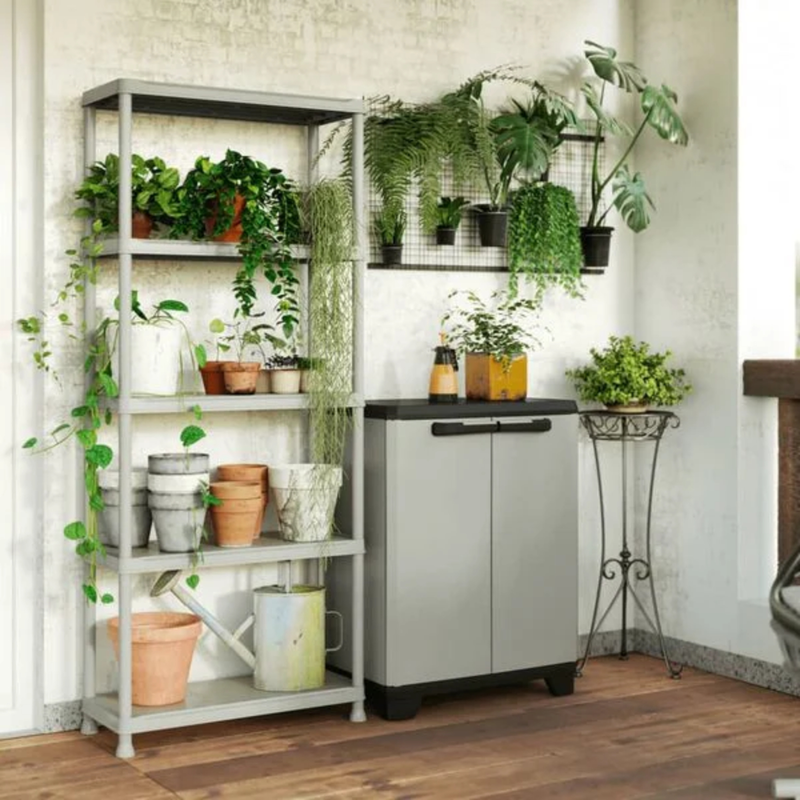 Keter planet low cabinet - black/grey, , medium-null