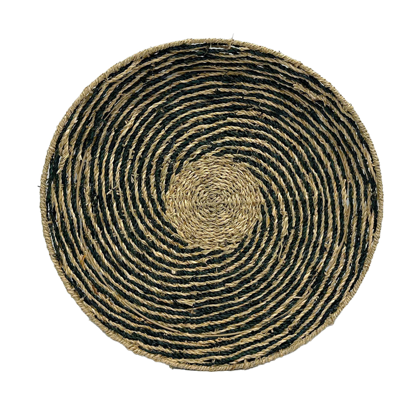 Iris decoration wall seagrass natural black, , medium-null